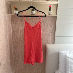 Mini coral pink dress